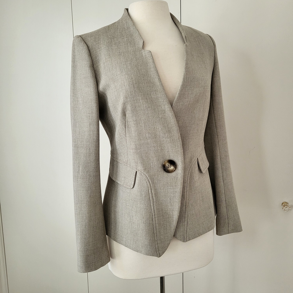 Iris Setlakwe Single Button Blazer Wool Blend Size 6 Office Career